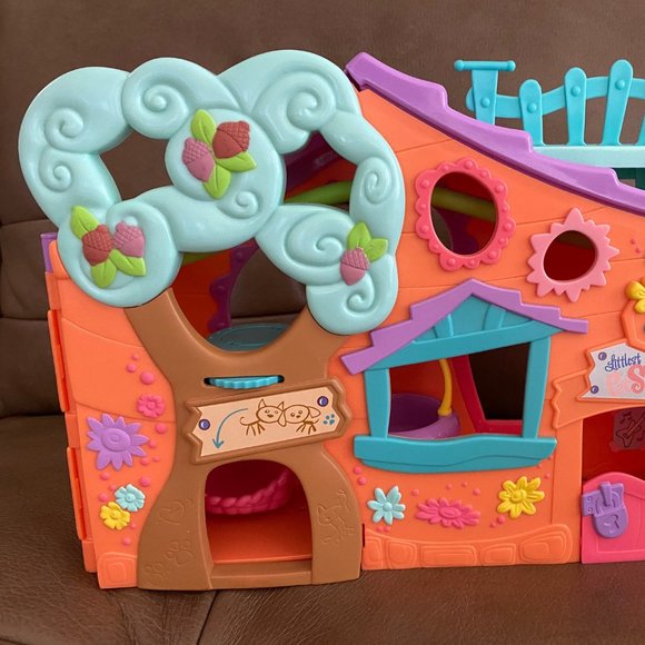 LITTLEST PET SHOP TREE HOUSE PLAYHOUSE ORANGE RARE
